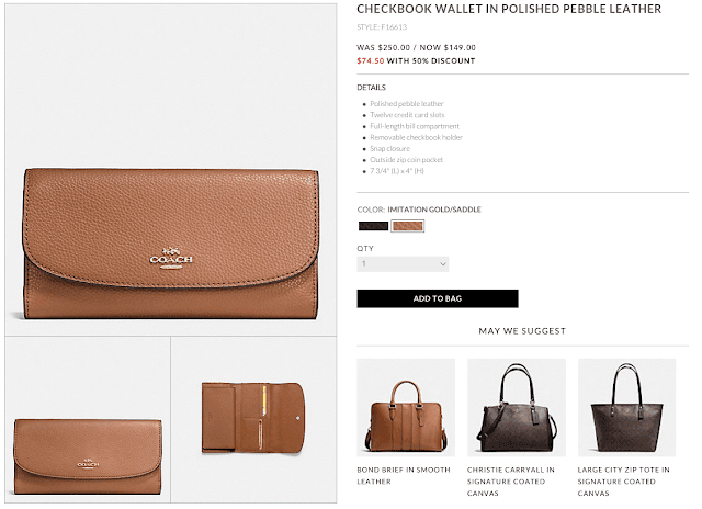 ｜購物｜ Coach Outlet  8月份 限時精選